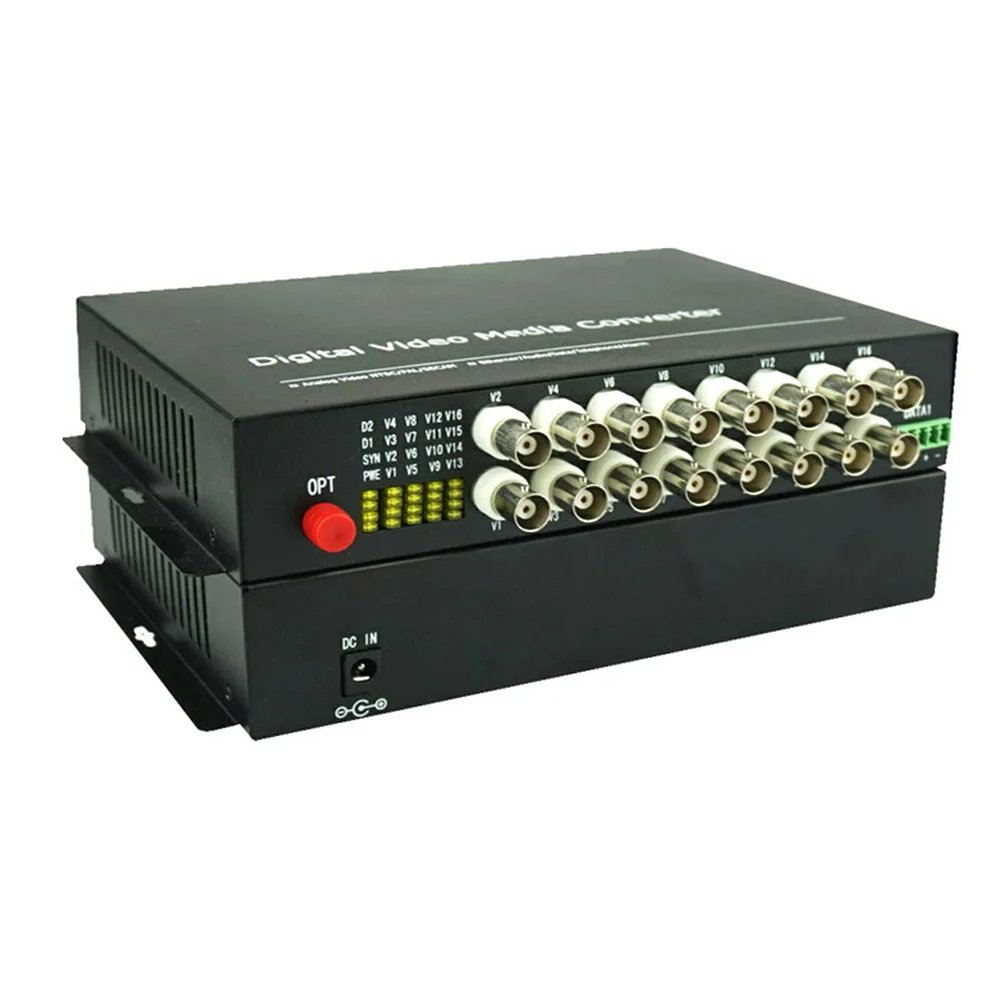 16 CH Video Fiber Optical Media Converters -16 BNC
