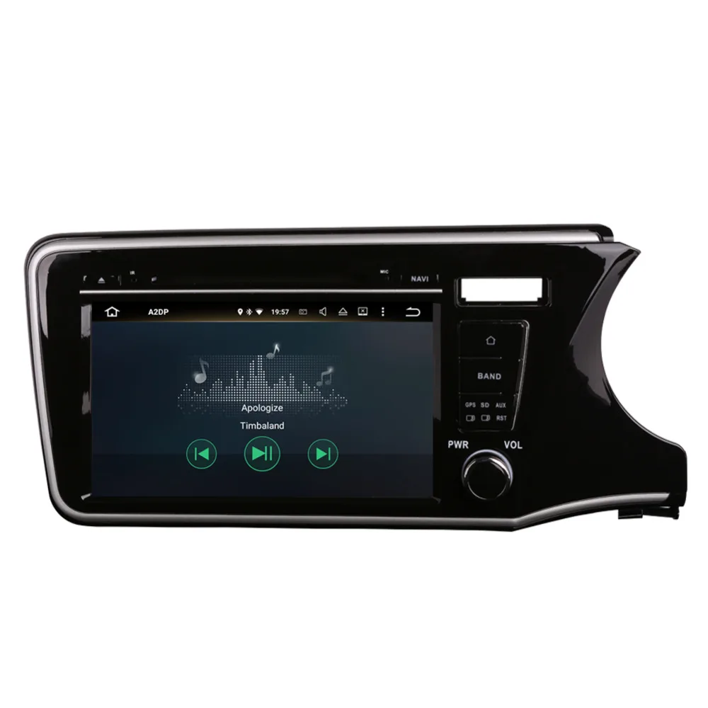 Cheap 9 Inch Android 9.0 Octa Core 4G Car GPS Navigation For Honda City Right Hand Driving 2014-2019 Car DVD Player Bluetooth WIFI AUX 8