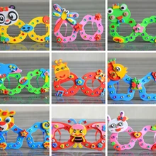 Мультфильм Eva пены очки-наклейки сделай сам набор для рукоделия Творческий детский сад развивающие игрушки День рождения подарок для детей