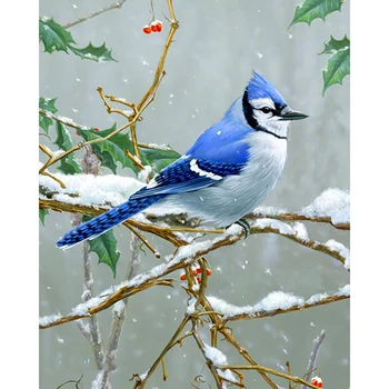 

Full Square/round Diamond 5D DIY Diamond Painting Blue Bird Embroidery Cross Stitch Rhinestone Mosaic Home Decor