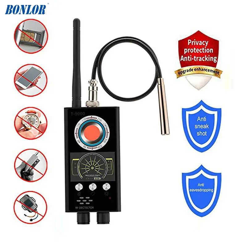 Detector de Insetos sem Fio Sinal para Câmera Anti Escondida Lente Laser Gsm Dispositivo Escuta Localizador Radar Scanner Rádio Spy rf