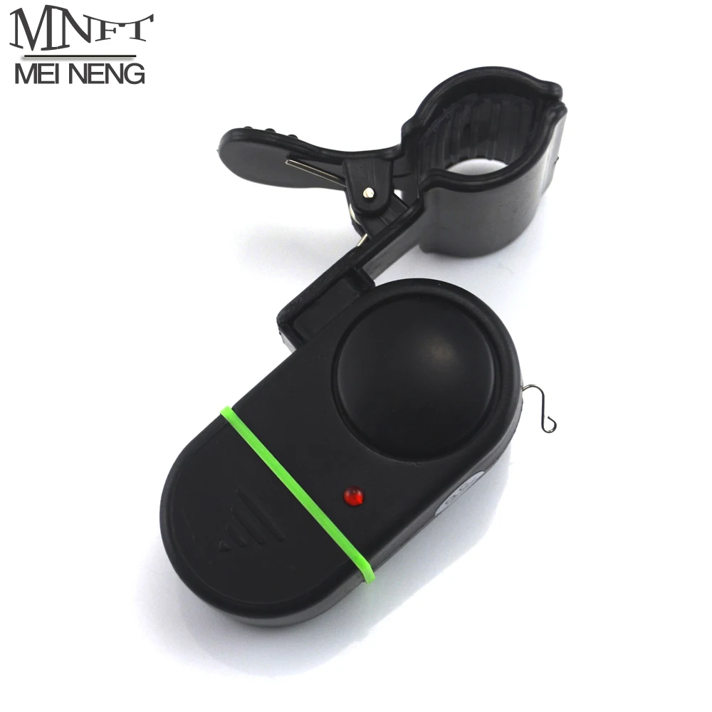 

MNFT NEW 1PCS Black Electronic LED Light Fish Bite Sound Alarm Bell Clip On Fishing Rod