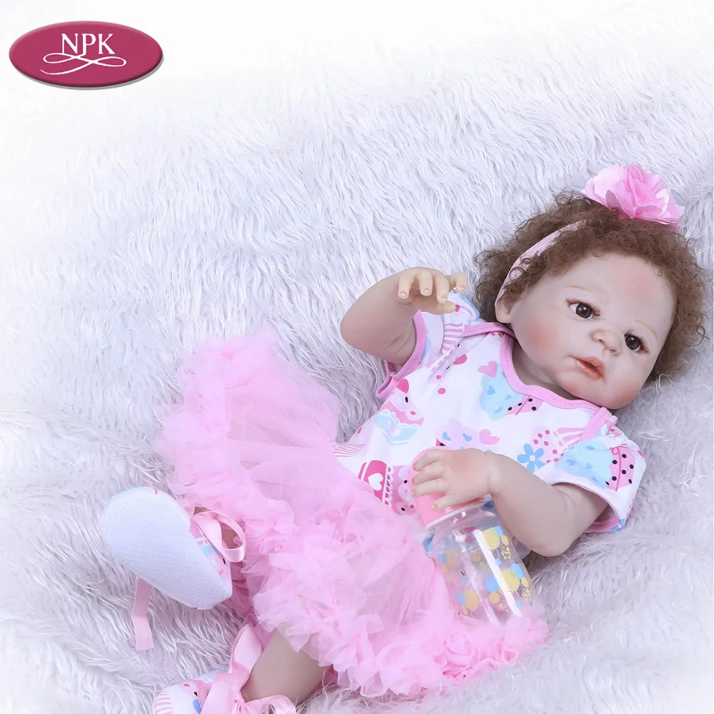 

NPK Full Silicone Bebes Reborn Girl Baby Doll Bath Toy Vinyl Body Lifelike Princess Toddler Bonecas Realista Brinquedo Menina