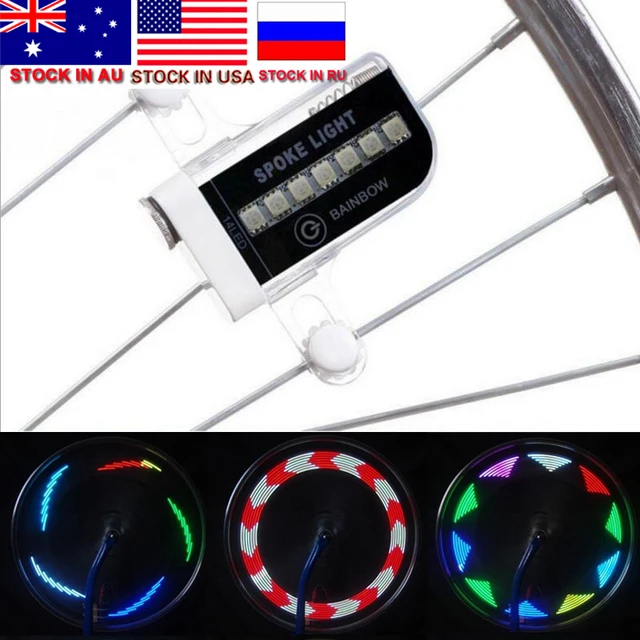 US $2.66 ZK30 Dropshipping Sale Colorful 14 LED Bike Cycling Bicycle Bike Wheel Signal Tire Spoke Light 30 C