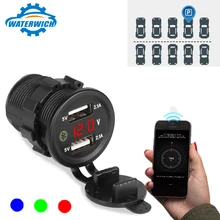 5 в 4.2A двойной USB зарядное устройство розетка с Вольтметр Автостоянка gps трек авто мобильный телефон зарядное устройство для всех мобильных телефонов