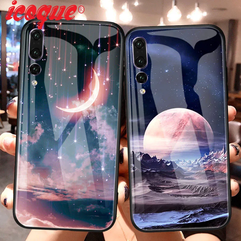 

Glass Case for Huawei P20 Pro Mate 20 Lite 10 Pro Nova 3 2i Phone Case for Huawei Honor 10 9 Lite Play 7A Y6 2018 P Smart Cover