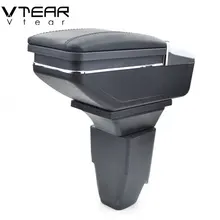 Vtear For PEUGEOT 206 207 podłokietnik ze schowkiem centralny sklep pojemnik do przechowywania stylizacja samochodu konsola środkowa produkty akcesoria wewnętrzne