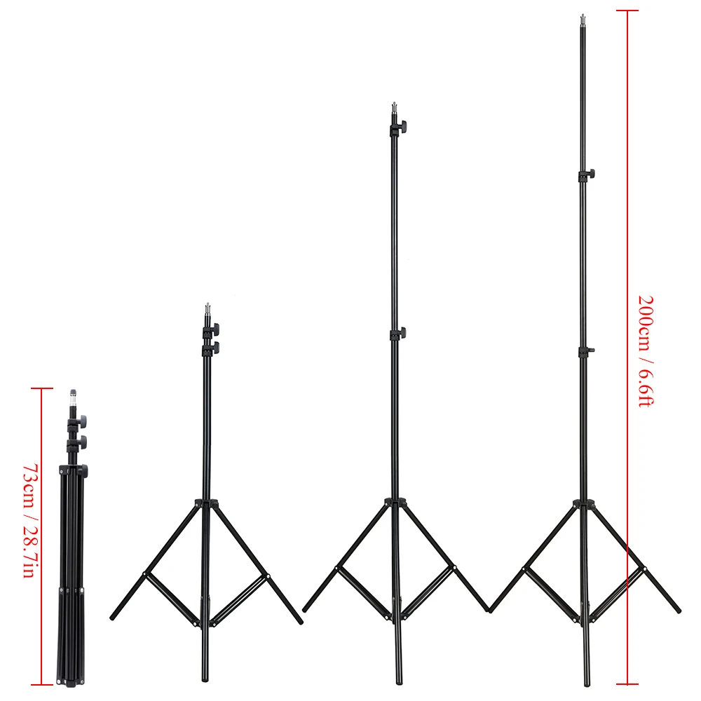 2 м/6,6 фута светильник штатив w/1/" винт для студийной Фото Видео светильник ing софтбокс вспышка лампы зонтик отражатели фоны
