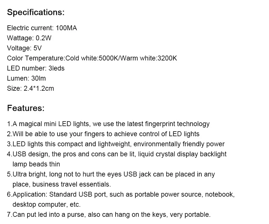 5 шт. в упаковке, книжный светильник, Мини карманная карта, USB питание, SMD СВЕТОДИОДНЫЙ брелок, ночной Светильник 0,2 Вт, светильник для внешнего аккумулятора, компьютера, ноутбука
