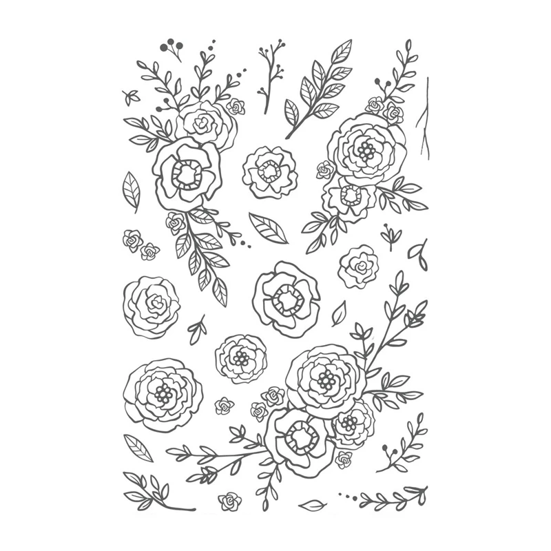 

FXL COUNTRY BLOOMS Transparent Clear Silicone Stamp/Seal for DIY scrapbooking/photo album Decorative clear stamp