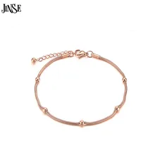 AK008 Woman Fashion Accessories Anklets Rose Gold Plated Stainless Steel Chain Anklet Bracelet Foot Jewelry Beach AK008 Woman Fashion Accessories Anklets Rose Gold Plated Stainless Steel Chain Anklet Bracelet Foot Jewelry Beach