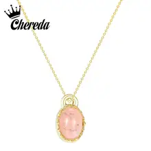Chereda Boho Minimalist Oval Pendant Necklace Women Geometric Statement Necklace Choker bijoux femme Chereda Boho Minimalist Oval Pendant Necklace Women Geometric Statement Necklace Choker bijoux femme