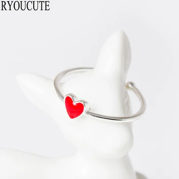 

New Arrivals 925 Sterling Silver Heart Love Rings for Women Adjustable Size Rings Fashion Wedding Jewelry