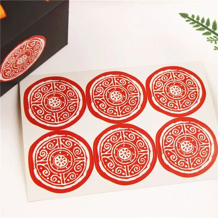 

60PCS/Lot 40MM New Year Red Round DIY Multifunction Sticker for Gift Packing/Cute diameter Round Clear Gift seal sticker