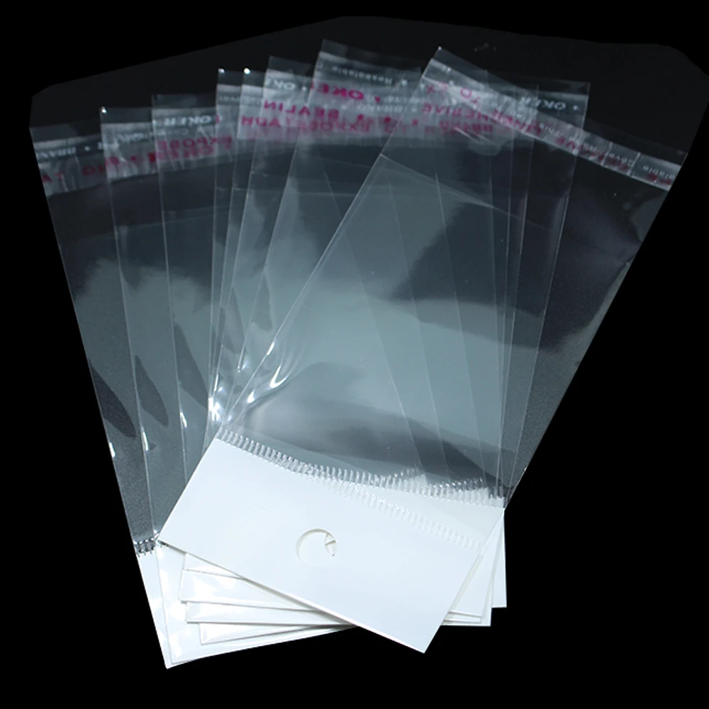 8 13cm Clear Self Adhesive Seal Plastic Storage Bag OPP Poly Bag Retail