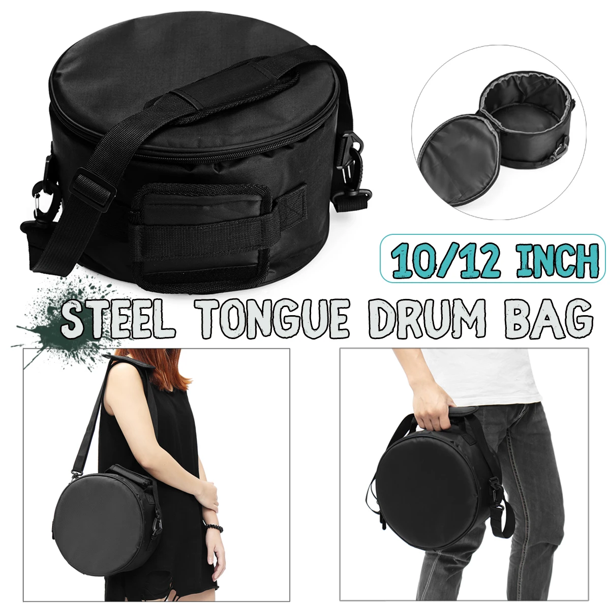 

SENRHY Oxford Fabric Steel Tongue Drum Bag Durable Protable Black 10 inch 12 inch Bag for Storing Steel Tongue Drum