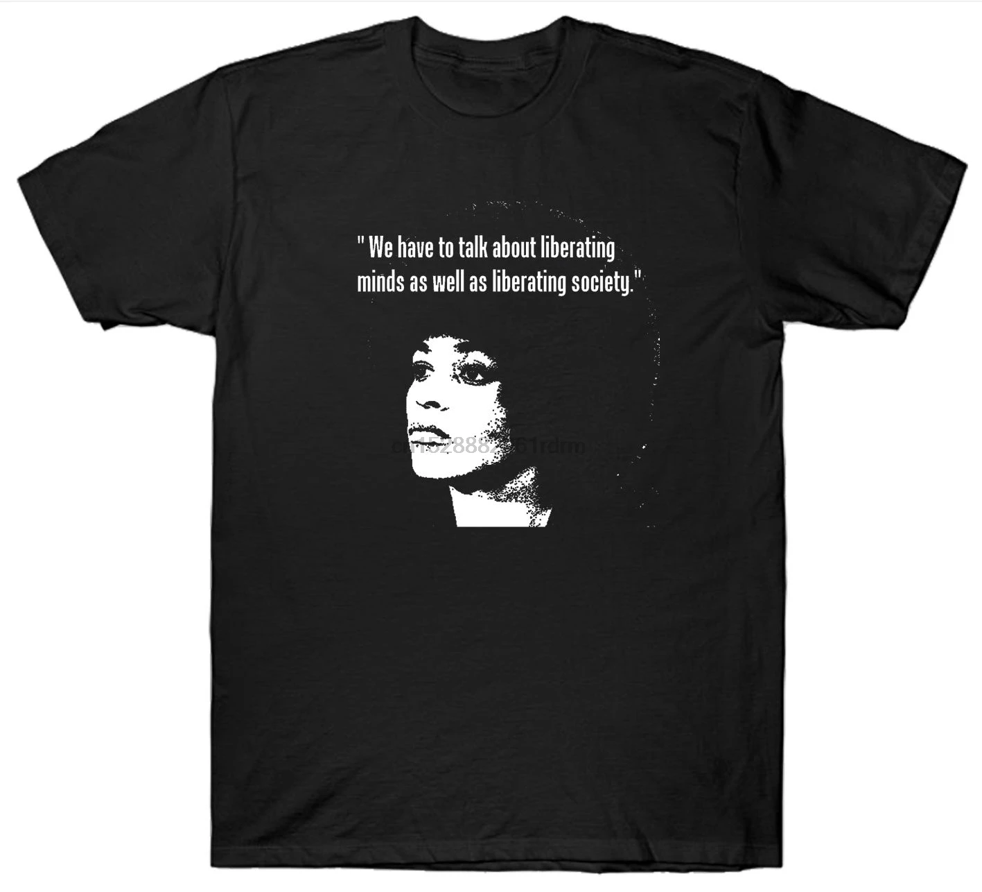ANGELA DAVIS футболка Цитата политический деятель 1960 S 100% хлопок короткий рукав