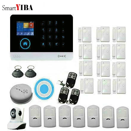 

SmartYIBA Wireless App Remote control Home Security Camera System with Alarm Wireless Door/Window Magnetic Contact Alarm Kit
