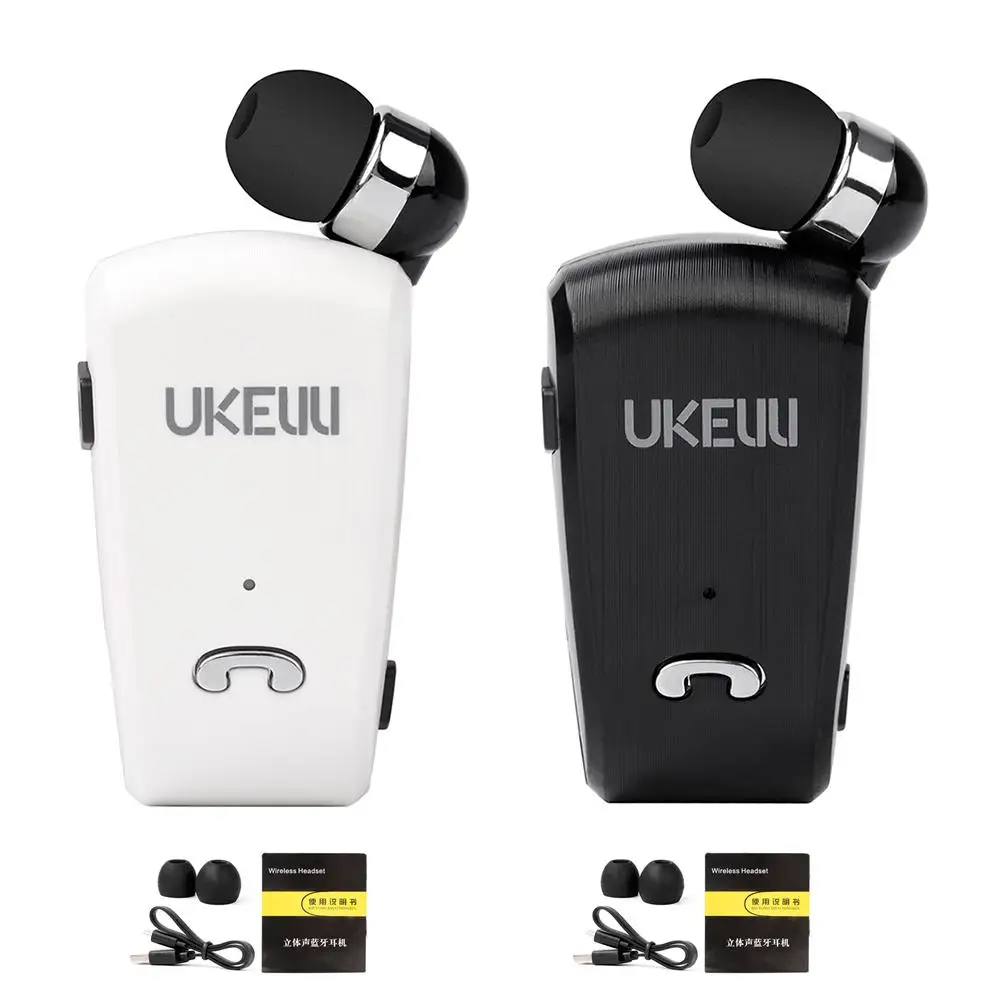 For Fineblue UK 890 Adjustable Business Bluetooth Headset With Microphone Clip Headphones