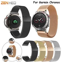 Ремешок из нержавеющей стали, ремешок для наручных часов, ремешок для Garmin Fenix Chronos, ремешок для часов, браслет, черный, розовое золото