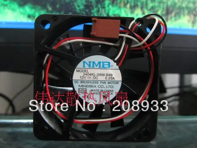 

For NMB 6010 DC 12V 0.25A 2404KL-04W-B49