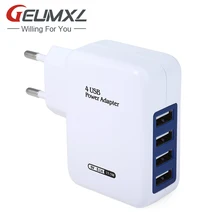 Для смартфона, настенный, 4 usb порта, зарядный адаптер, запчасти для мобильных телефонов, зарядные устройства для iPhone, samsung, htc, для путешествий, дома, ЕС, вилка