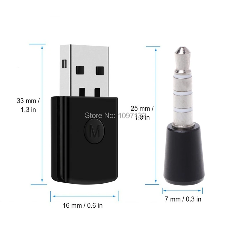 3.5mm Bluetooth 4.0 EDR USB Wireless Dongle USB Adapter for PS4 Bluetooth Headsets Headphones (4)