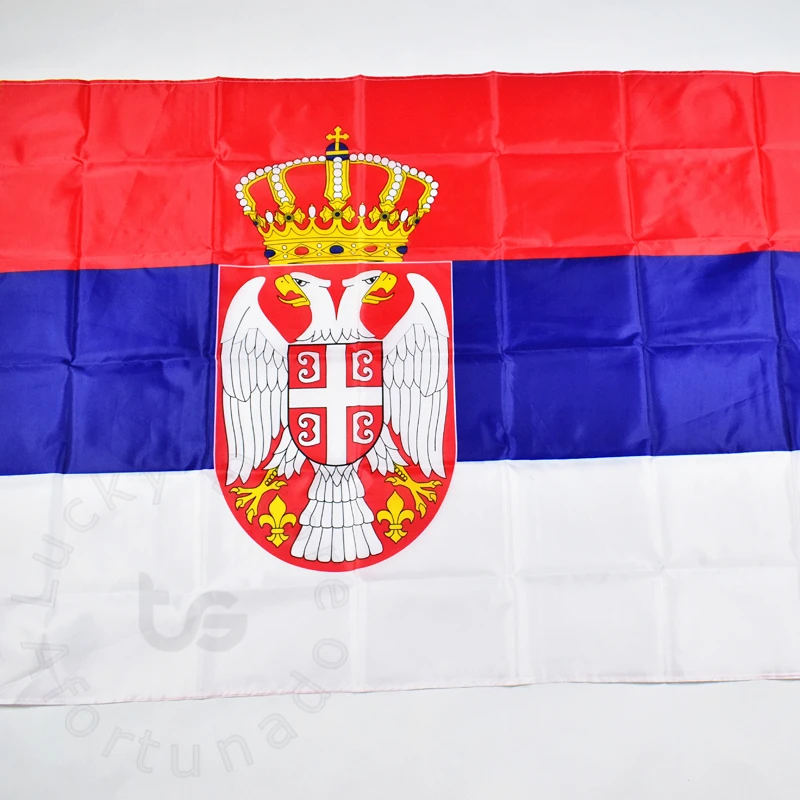 Флаг, 90*150 см,, парад, вечерние висящий национальный флаг, флаг сербии для украшения дома