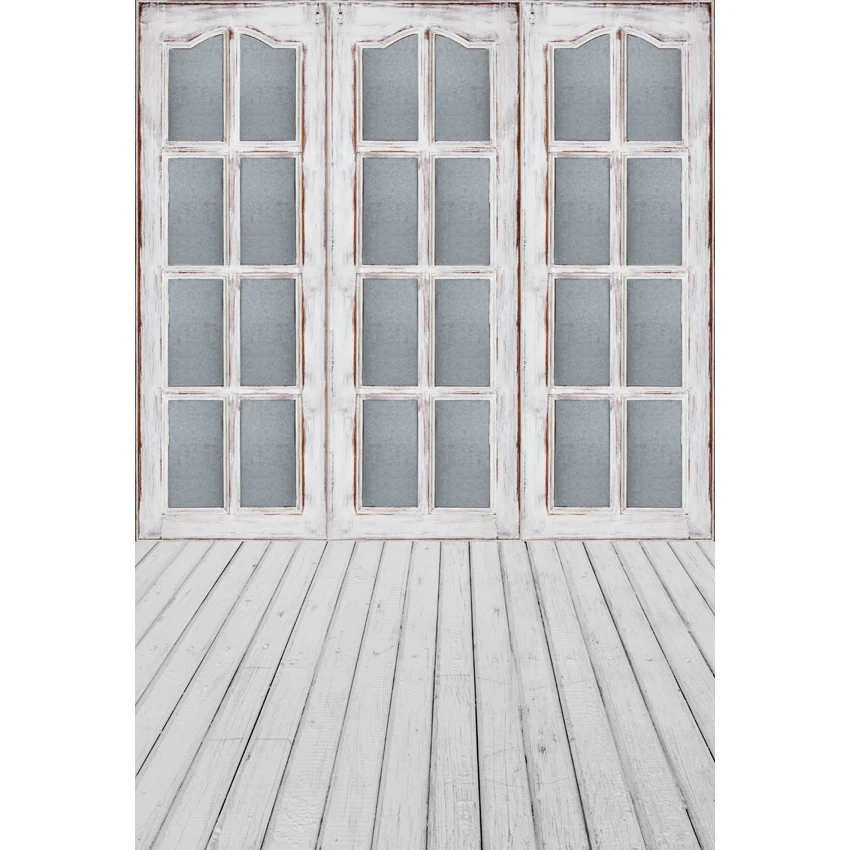 Seamless Vinyl Photography Backdrop Old Vintage Wooden Door