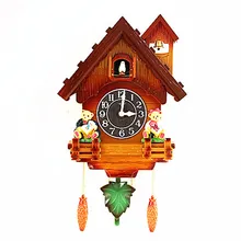 European cuckoo cuckoo clock quartz clock chime creative simple large dial small house watch children’s room watches Decoration
