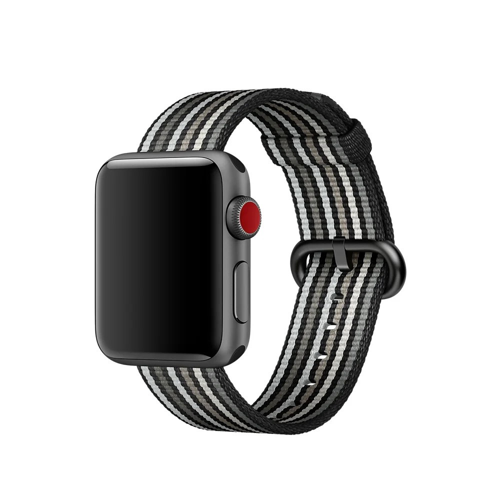 Ткали нейлоновый ремешок для Apple Watch группа 42 мм 38 iwatch серии 3/2/1 Замена запястье
