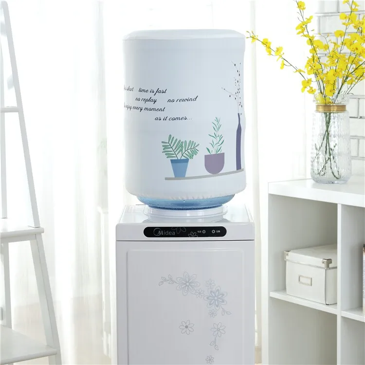 new 23types Dia.27cm Fashion Print Deer Fish Elephant Horse Tree Flower Rural Cloth Art Water Dispenser Dust Cover Bucket