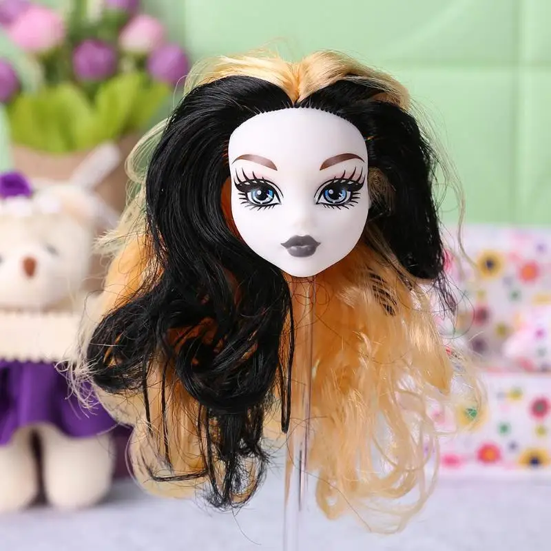 1 шт девушки куклы головы красочный Монстр демон парик волосы украшения для детских игрушек девушки подарок куклы аксессуары детские игрушки