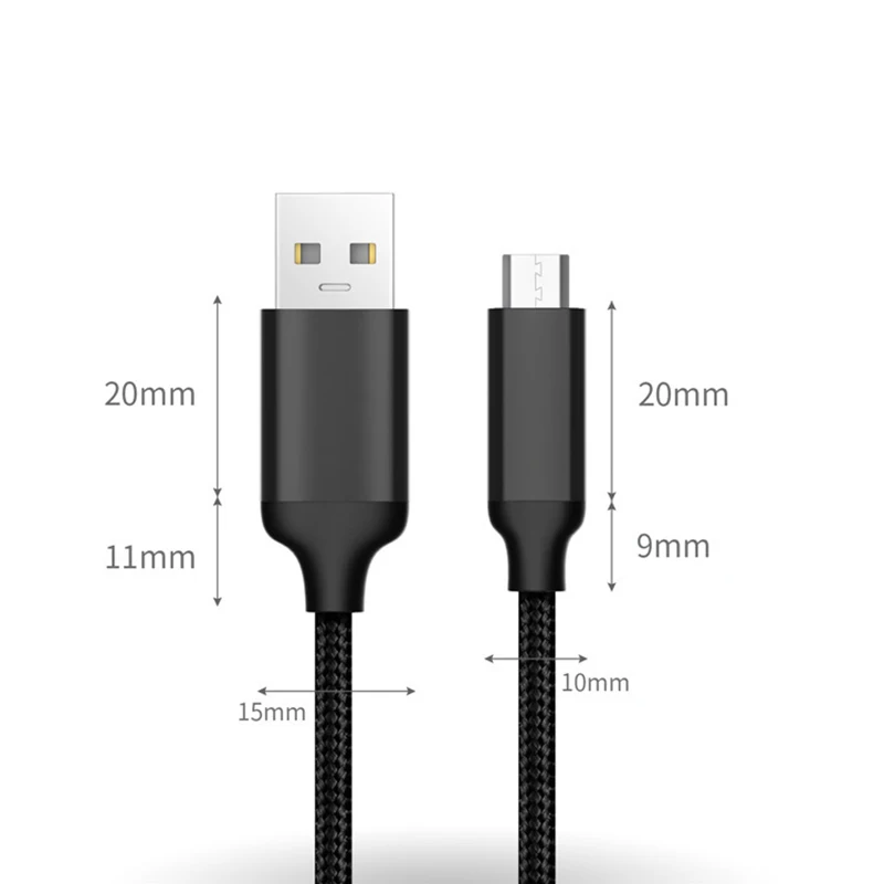 1 м Кабель Micro-USB 5 V 3A быстрой зарядки usb-кабель для передачи данных(синхронизации) и зарядки кабель для samsung Xiaomi Android MP3 мобильного телефона Зарядка через USB шнур