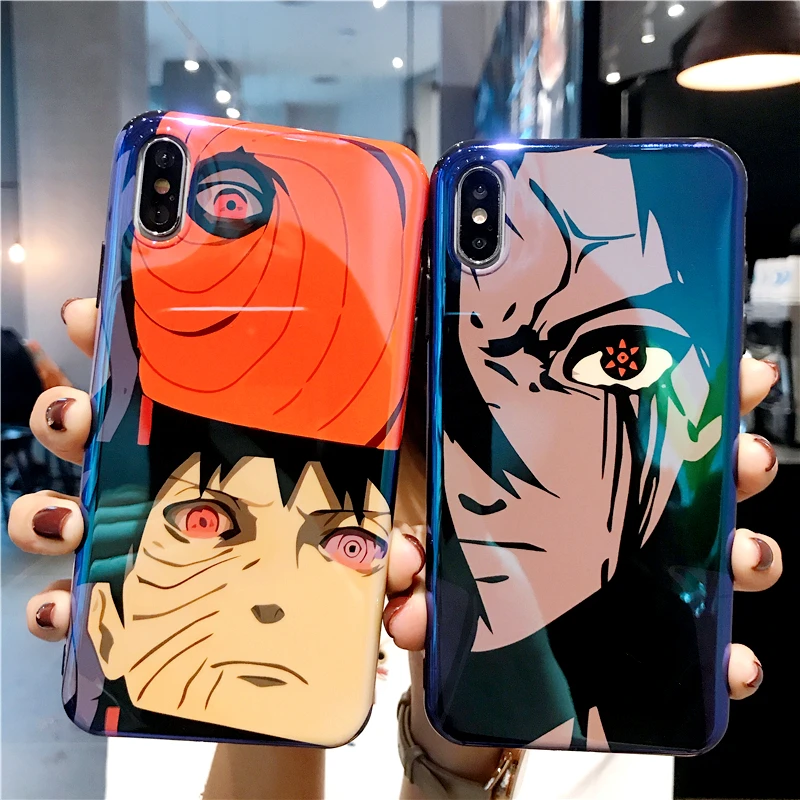 Наруто Аниме боль Саске Uzumaki чехол для iPhone 6 S 7 8 Plus X XR XS MAX мультфильм глянцевый Blu-Ray Мягкий силиконовый чехол