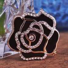 High Quality Rose Flower Scarf Buckle For Womans Collares Broches Bijoux Broaches Esmalte De font b