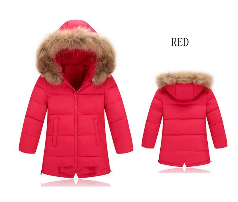 CROAL CHERIE Light 90% White Down Coat For Boys Outerwear Raccoon Fur Children Winter Parkas Jacket For Girls 110-150cm  (6)