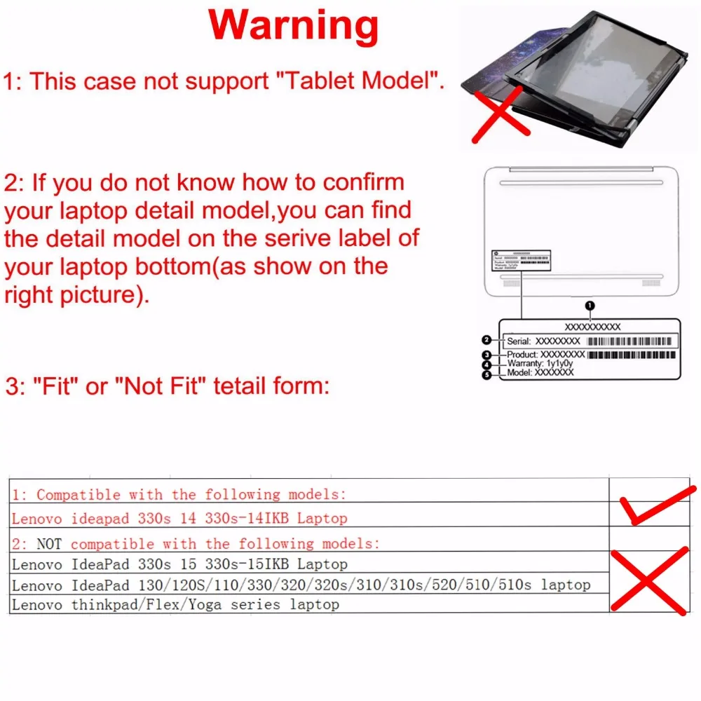 Encaixam em Outros Protetora para 14 Alapmk Capa Lenovo Ideapad 330s-14ikb Portátil Não se Modelos] 330s - Imagem 2
