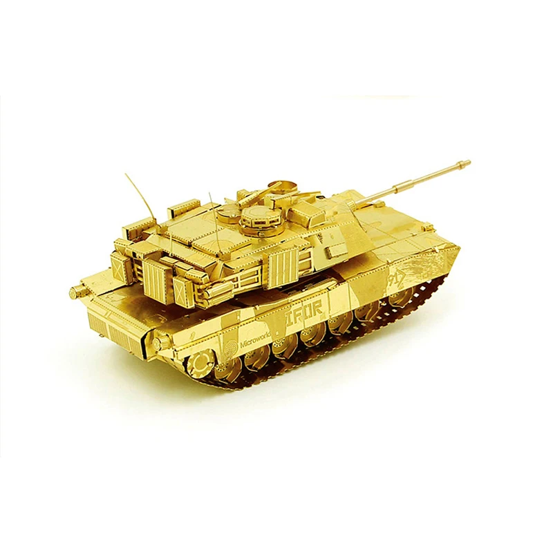 

M1 ABRAMS TANK model DIY laser cutting Jigsaw puzzle model 3D Nano metal Puzzle Toys for adult Gift with free shipping