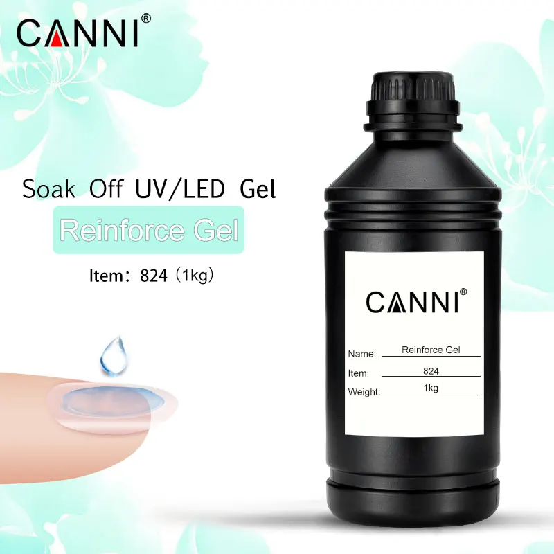 1000 г CANNI soak off led uv Высокое качество без салфеток верхнее покрытие гель Comouflage цветной резиновый Базовый лак гель для ногтей