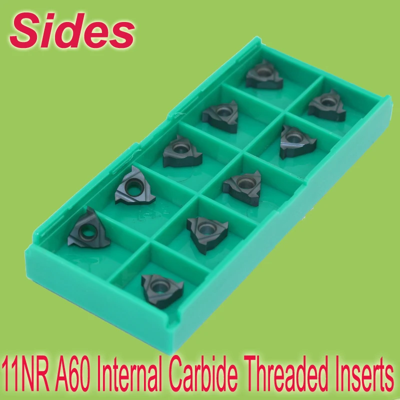 

Free Shiping 10X 11IR /NR A60 Indexable Internal Carbide Threaded turning Inserts for Threaded Lathe Holder SIR/SNR