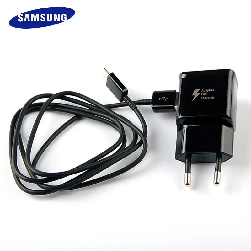 Быстрое зарядное устройство samsung с поддержкой интерфейса type-C/Micro USB модель ЕС для S9 S9+ S8 s8+ note8 Note 9 s7/s7 edge быстрое зарядное устройство