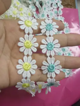 

Water soluble lace color line flower embroidery bar code