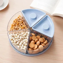 1pc New arrive Candy Snack Nut Holder Compote Tray Dish Decoration Plate kitchen office storage box wheat straw medical kit