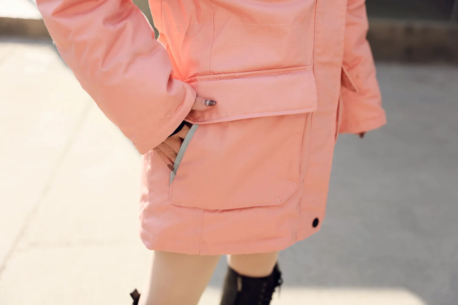 AYUNSUE, зимняя женская куртка, свободная парка, большой размер, военный, белый, розовый, куртка, корейский стиль, длинное пальто, женские парки, Mujer, KJ720