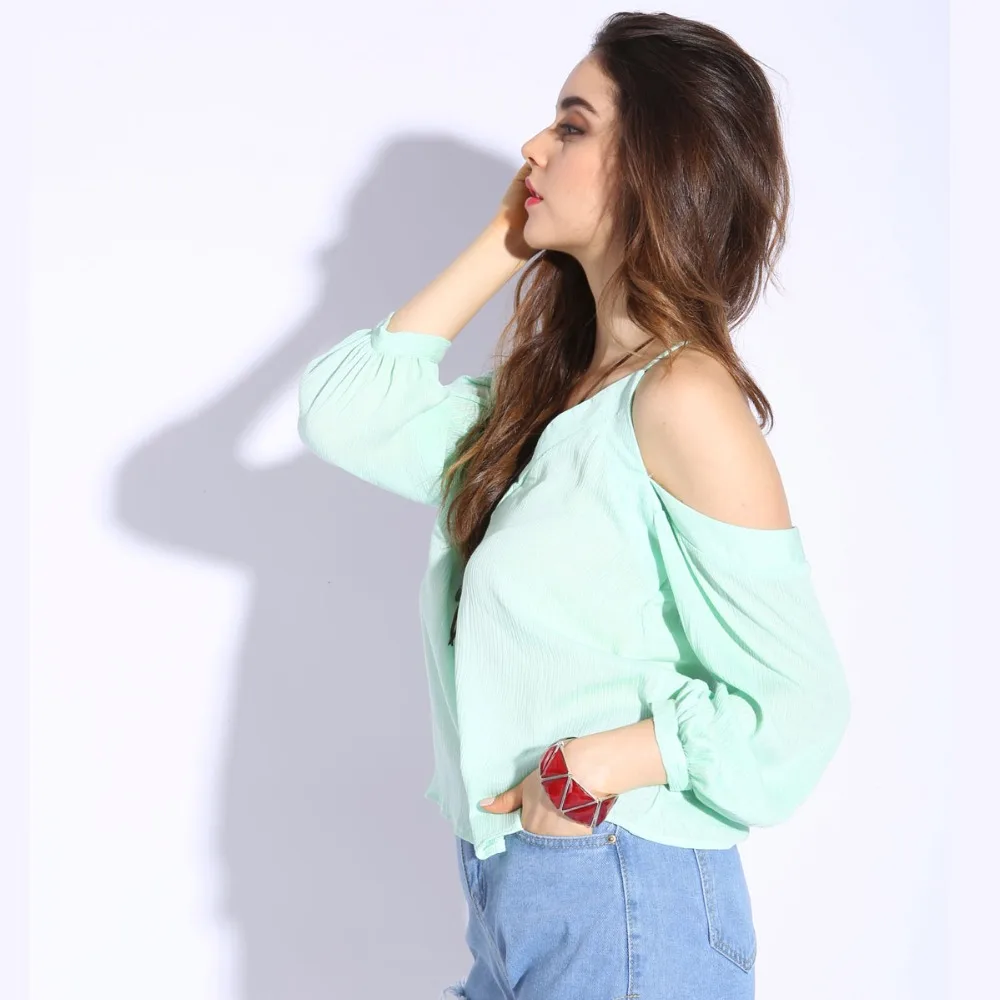 Women-Off-shoulder-Tops-2016-Girls-Cold-Shoulder-Blouses-Nine-Quarter-V-Neck-Shirts-Sexy-Ladies (4)