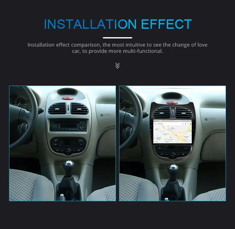 Clearance LJDA Android 9.0 Car Multimedia Player For Peugeot 206 2002 2003 2004 2005 2006 2007 2008 GPS Stereo Radio 4G+32G Stereo WIFI 11