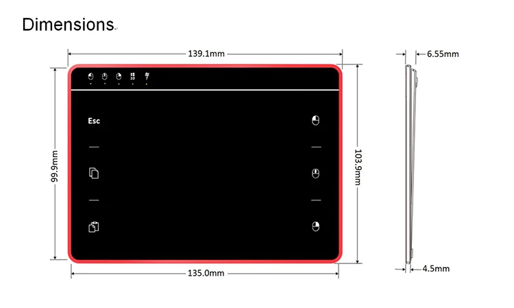 USB2.0 проводной прецизионный ручной сенсорный коврик поддержка мультитач pad для имитации функции жестов PTP для Windows 10/7/NT/XP