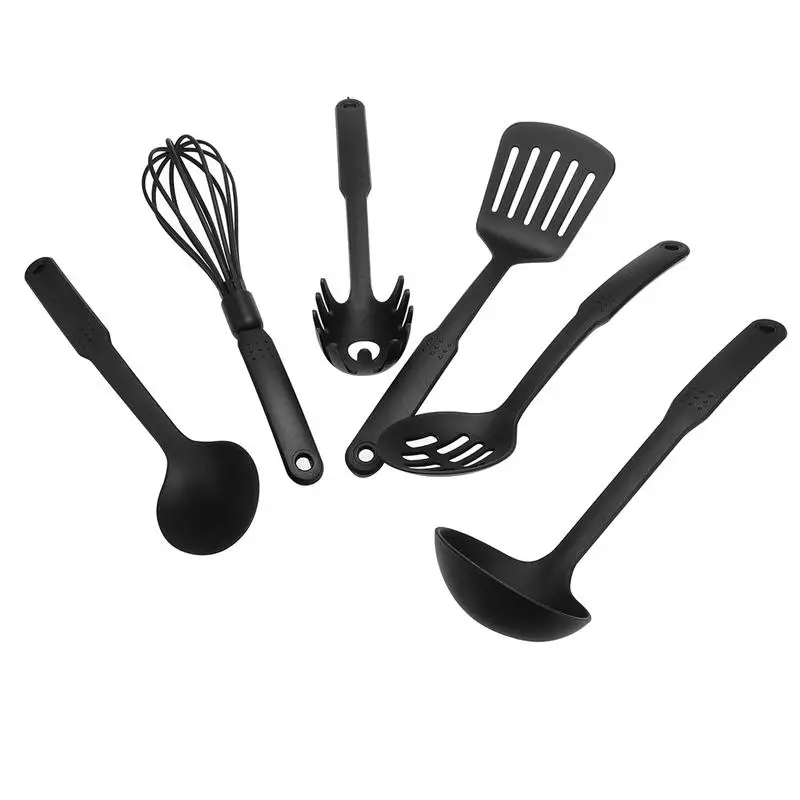 6 шт. нейлоновый кухонный инструмент набор кухонные принадлежности ложка посуда(черный