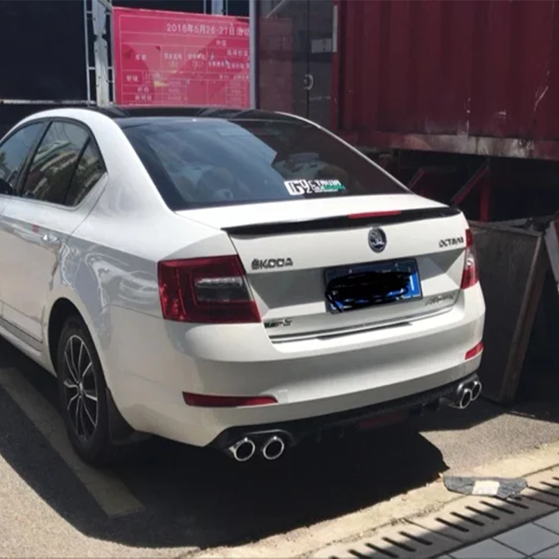 4 отверстия большой задний спойлер для Volkswagen SKODA Octavia по задний спойлер на багажник бампер губ крылья задний спойлер